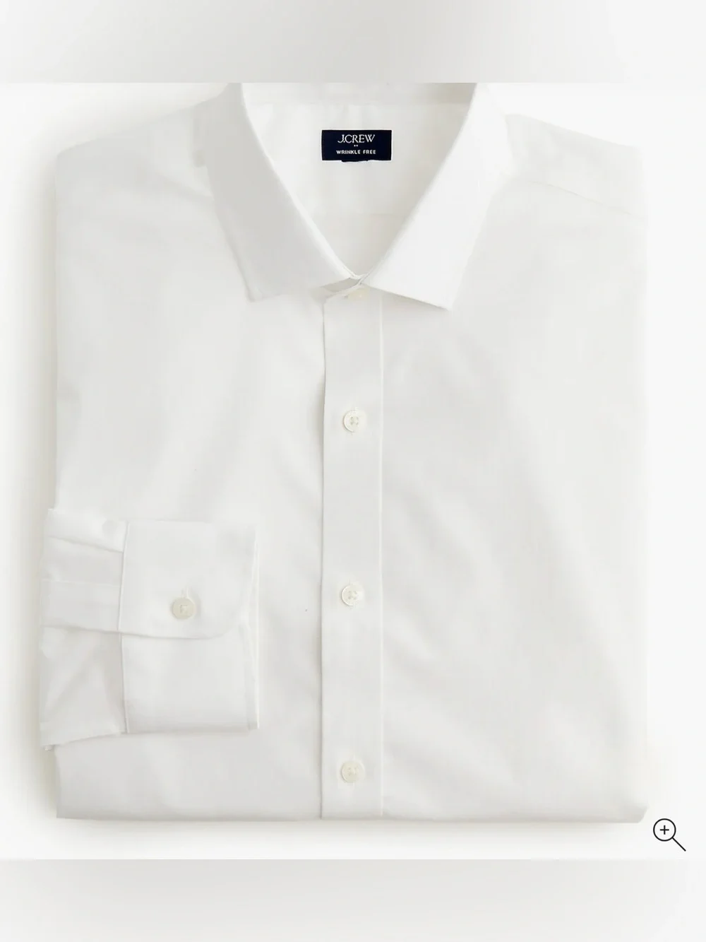 J Crew White Wrinkle Free Long Sleeve Slim Dress Shirt NWT S 14-14.5 #2623
